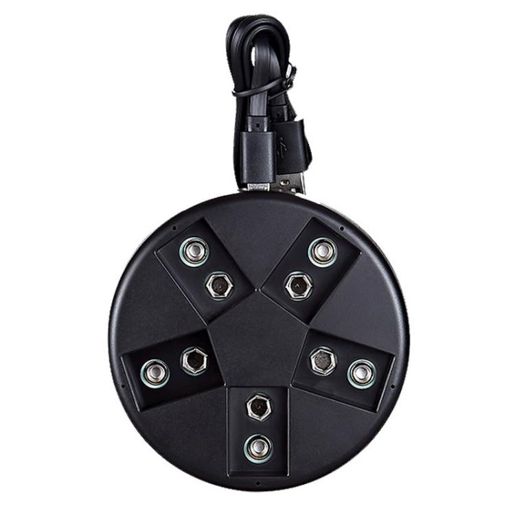 SK-C705M3 Caricabatterie intelligente a 5 slot per batterie da 9 V, base di ricarica USB per batterie Ni-MH