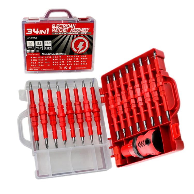 Set cacciaviti a cricchetto 34 in 1 con 32 lame magnetiche - immagine 2