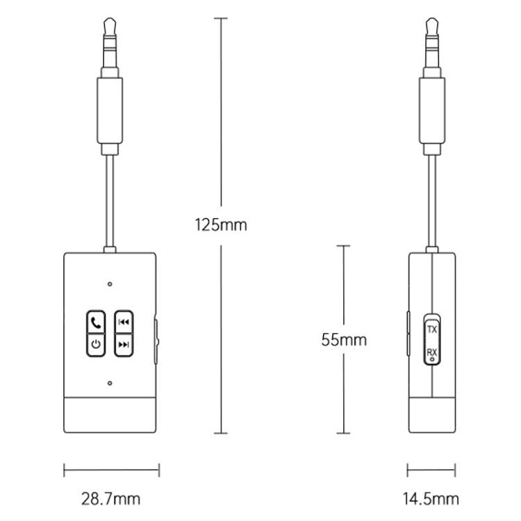 Adattatore AUX Bluetooth 5.4 con ricevitore e trasmettitore