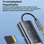 Adattatore AUX Bluetooth 5.4 con ricevitore e trasmettitore