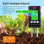Tester terreno 6 in 1 pH, fertilità, temperatura, umidità, luce
