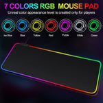 Tappetino mouse LED RGB con bordo rinforzato e luce colorata