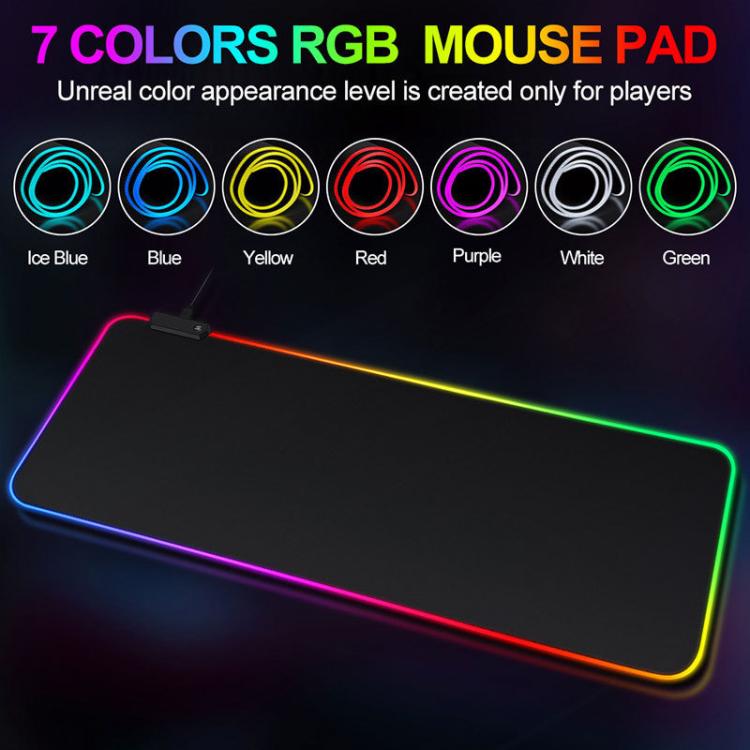 Tappetino mouse LED RGB con bordo rinforzato e luce colorata