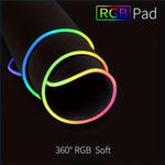 Tappetino mouse LED RGB con bordo rinforzato e luce colorata