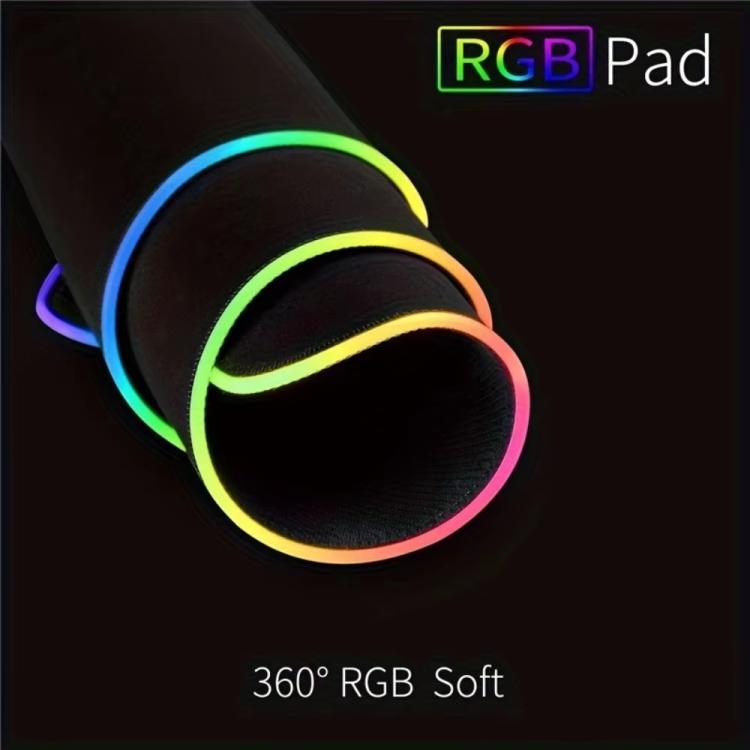 Tappetino mouse LED RGB con bordo rinforzato e luce colorata