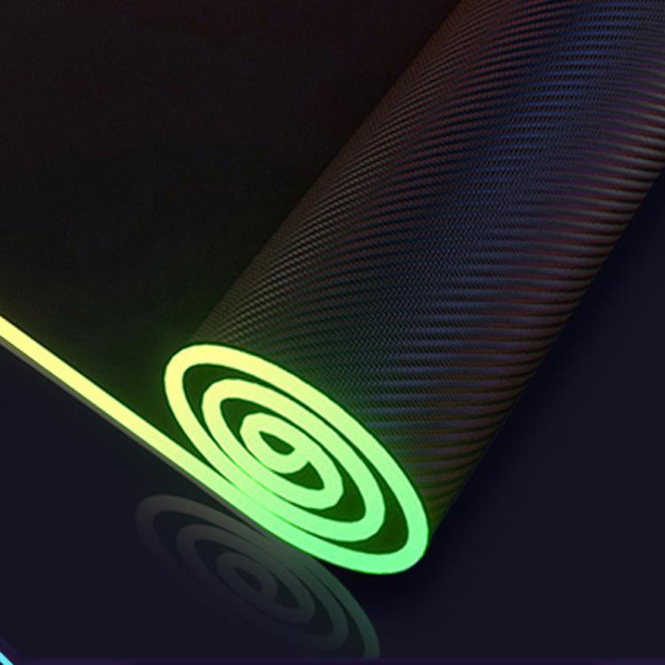 Tappetino mouse LED RGB con bordo rinforzato e luce colorata