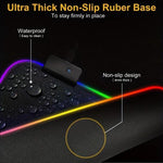Tappetino mouse LED RGB con bordo rinforzato e luce colorata