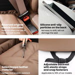 Cuscino per sedile auto spesso in pelle nappa antiscivolo