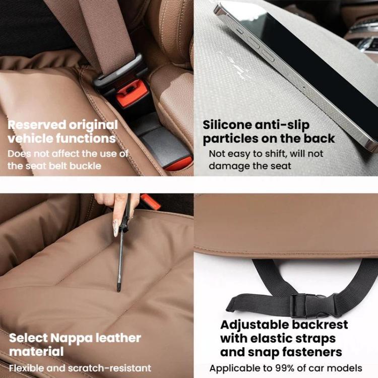 Cuscino per sedile auto spesso in pelle nappa antiscivolo