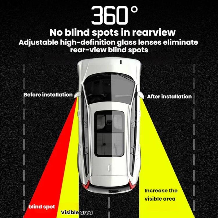 Specchietto retrovisore grandangolare regolabile 360° per auto