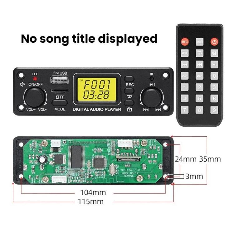 Modulo decoder Bluetooth MP3 per autoradio TPM119A