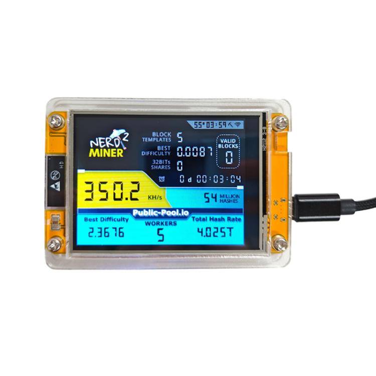 NerdMiner V2 Display Smart 2.8" per Crypto Lottery