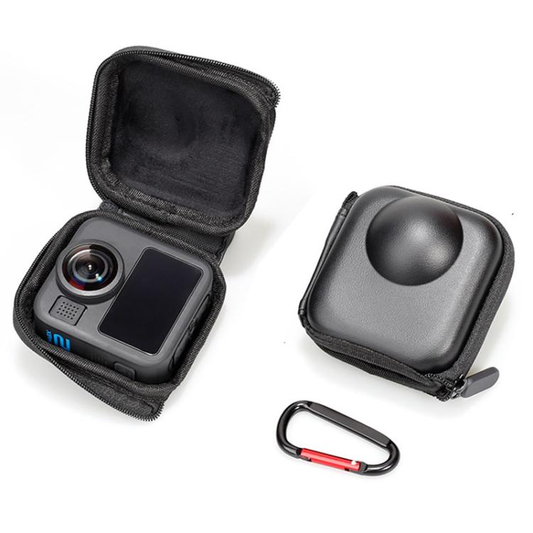 Custodia rigida compatta per GoPro MAX2 con moschettone