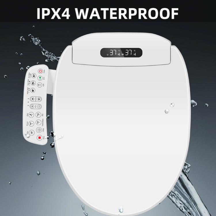 Sedile WC intelligente con comandi a bracciolo, dotato di riscaldamento istantaneo, asciugatore ad aria calda, ugello autopulente e luce notturna a LED., Long Type US Plug, Short Type US Plug, Long Type EU Plug, Short Type EU Plug