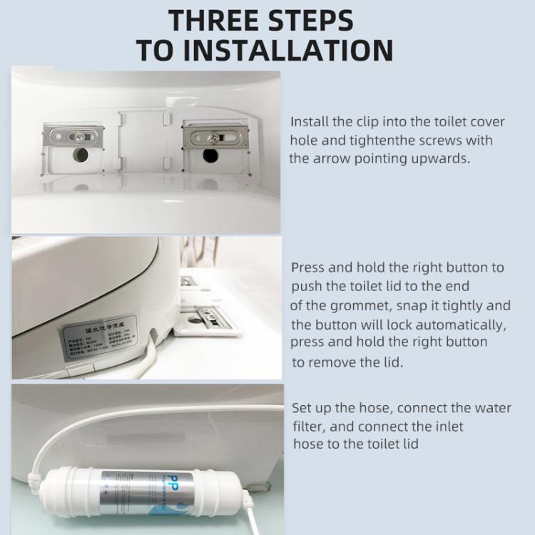 Sedile WC intelligente con comandi a bracciolo, dotato di riscaldamento istantaneo, asciugatore ad aria calda, ugello autopulente e luce notturna a LED., Long Type US Plug, Short Type US Plug, Long Type EU Plug, Short Type EU Plug