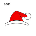 5 adesivi impermeabili cappello di Natale per finestrini auto