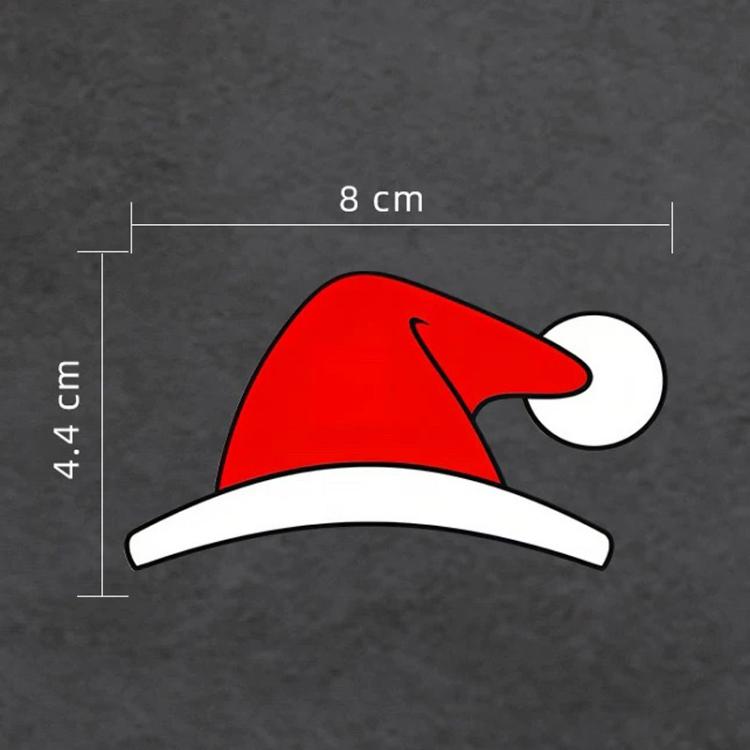5 adesivi impermeabili cappello di Natale per finestrini auto