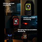 SB-9617 Rilevatore magnetico 4 in 1 di CO/CO2/temperatura e umidità con allarme acustico e luminoso