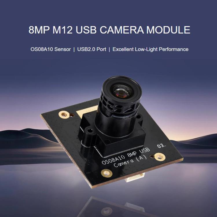 Modulo fotocamera USB 8 MP OS08A10 con lente M12 - immagine 2