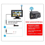 Telecamera da cruscotto wireless auto HD con ricarica solare