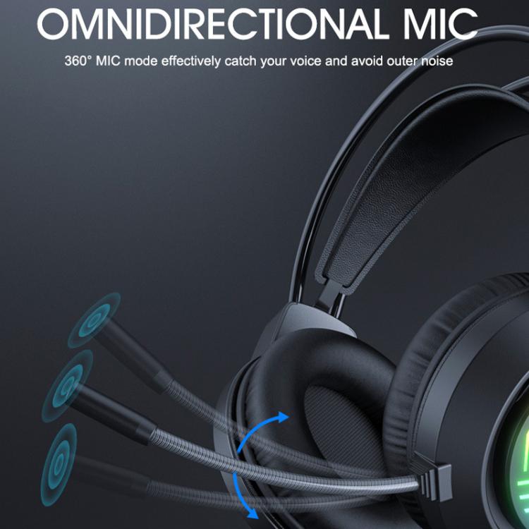 Cuffie gaming cablate 3.5mm con microfono omnidirezionale