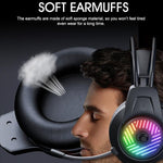 Cuffie gaming cablate 3.5mm con microfono omnidirezionale