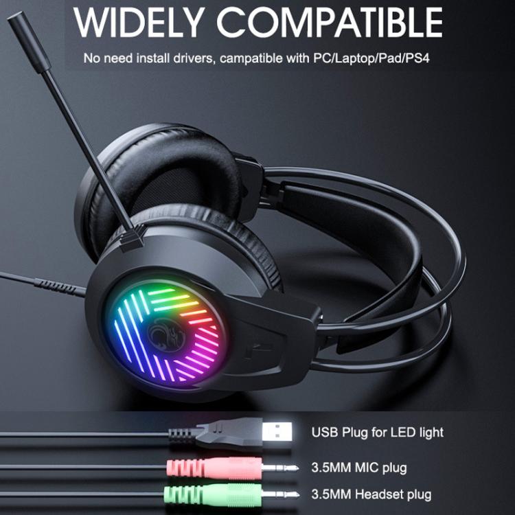 Cuffie gaming cablate 3.5mm con microfono omnidirezionale