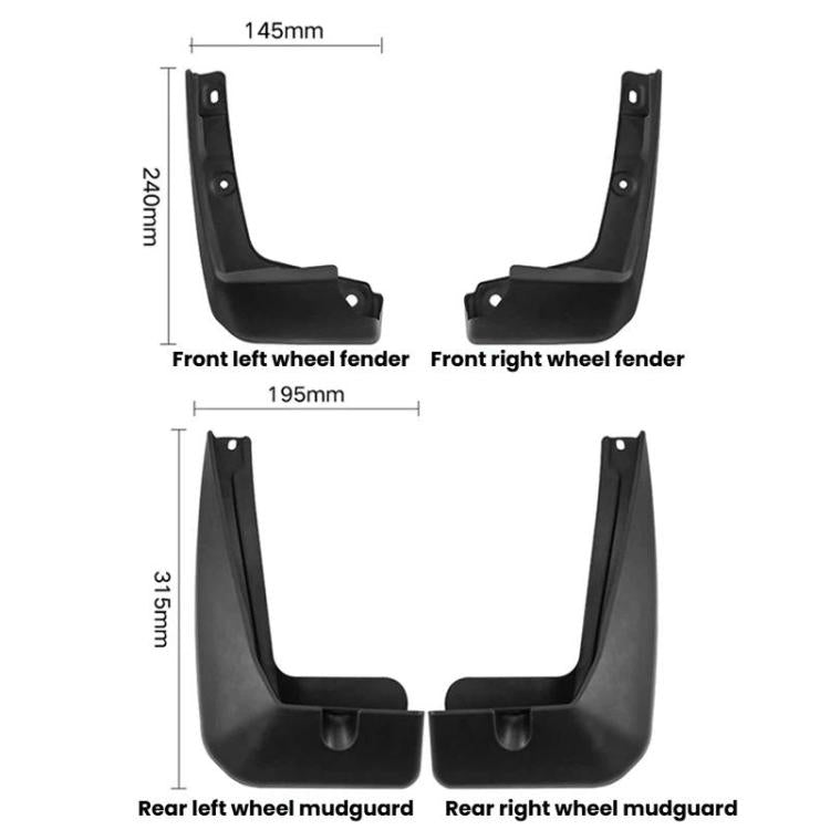 Parafanghi morbidi auto 4 pezzi per Honda Fit Jazz 2018-2020