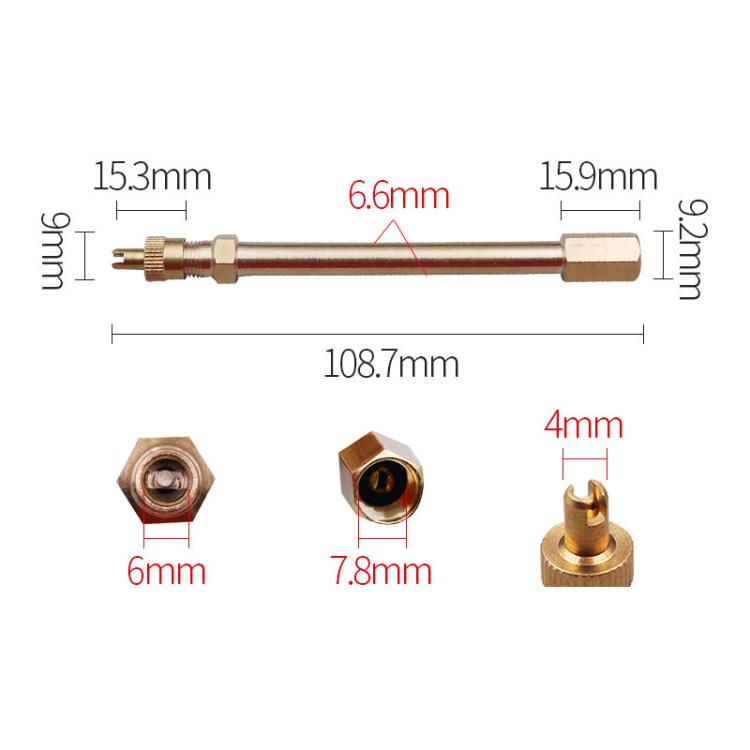 Prolunga valvola in rame per pneumatici tubeless 10,87 cm