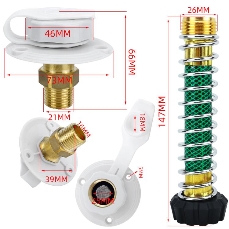 Kit montaggio valvola di ritegno ingresso acqua in ottone