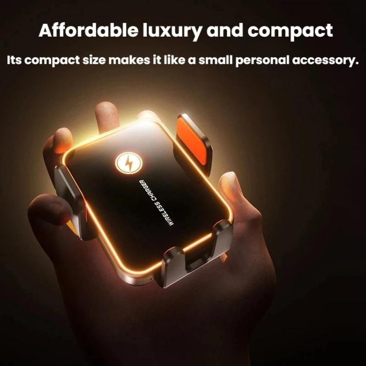 Supporto auto con caricabatterie wireless 15W e bloccaggio automa