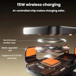 Supporto auto con caricabatterie wireless 15W e bloccaggio automa
