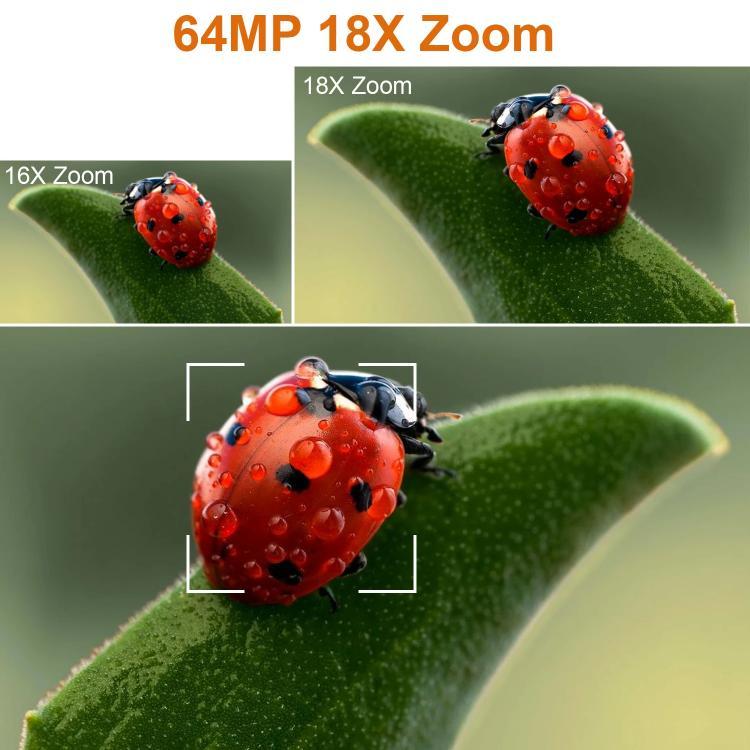 Videocamera Ultra HD da 64 MP con zoom digitale 18x e schermo touch da 4 pollici, risoluzione 6K., 6K 16G With Mic, 6K 32G With Mic