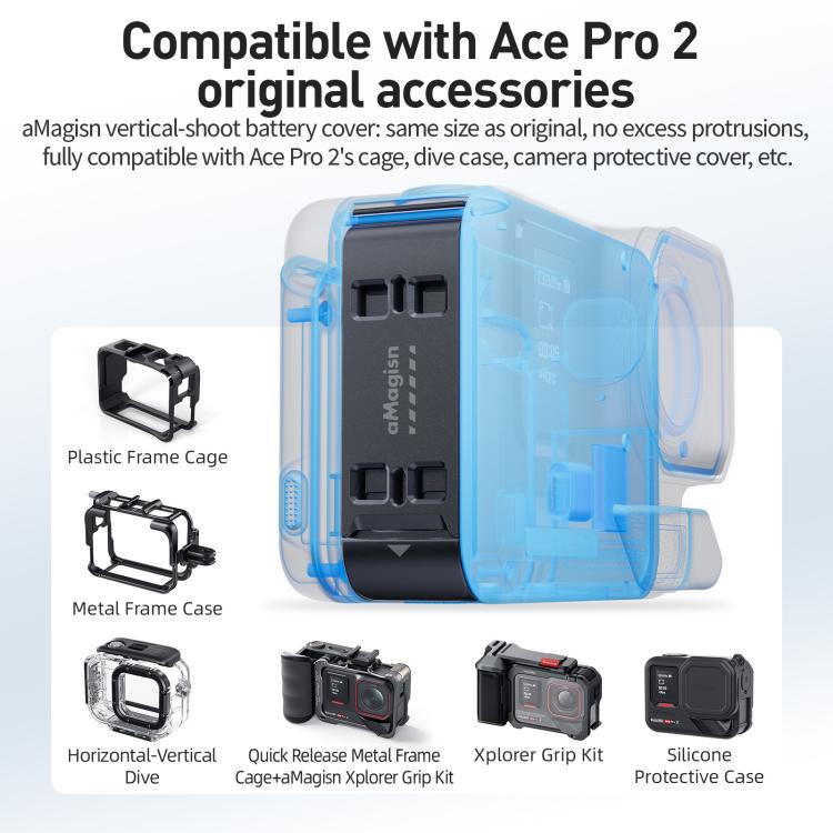 Coperchio batteria magnetico per Insta360 Ace Pro 2