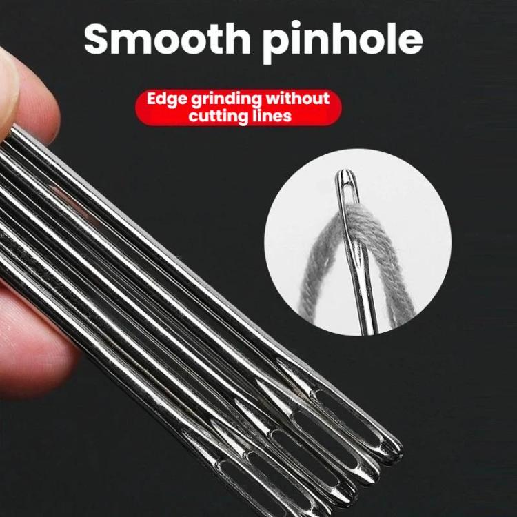 10 aghi da cucito spessi extra lunghi foro largo