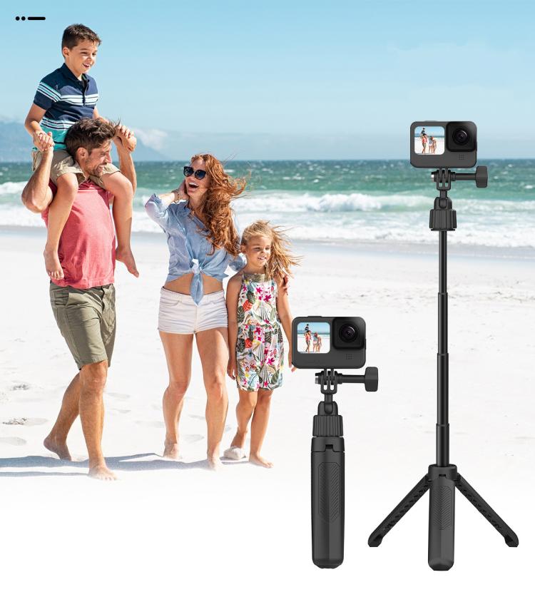 Mini selfie stick regolabile 19-43 cm con testa girevole 360°