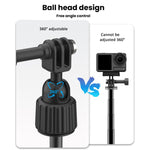 Mini selfie stick regolabile 19-43 cm con testa girevole 360°