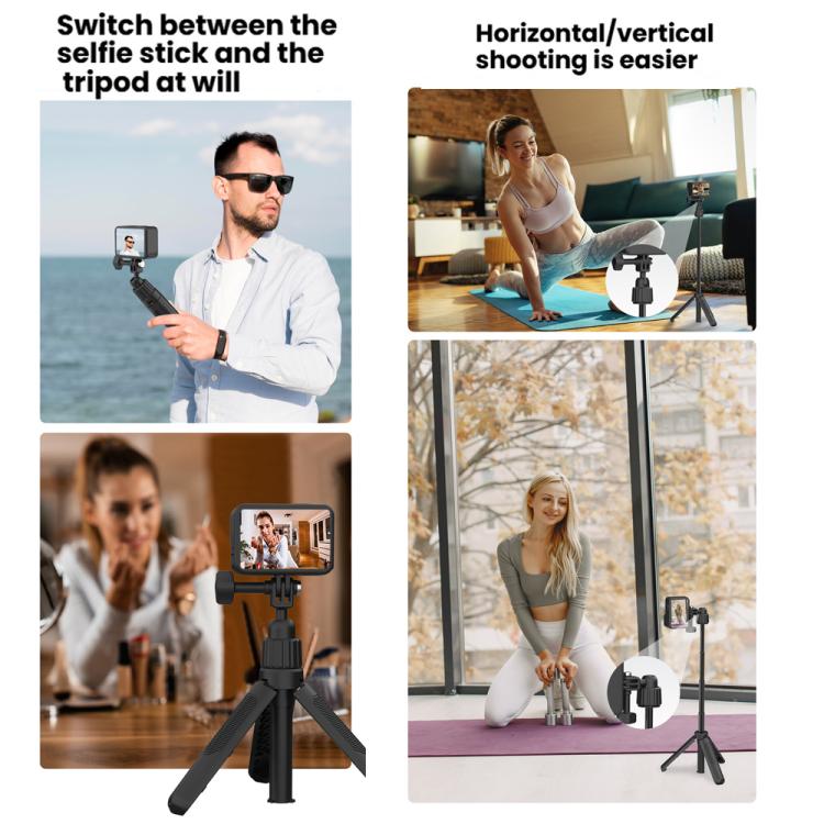Mini selfie stick regolabile 19-43 cm con testa girevole 360°