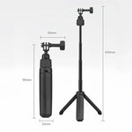 Mini selfie stick regolabile 19-43 cm con testa girevole 360°