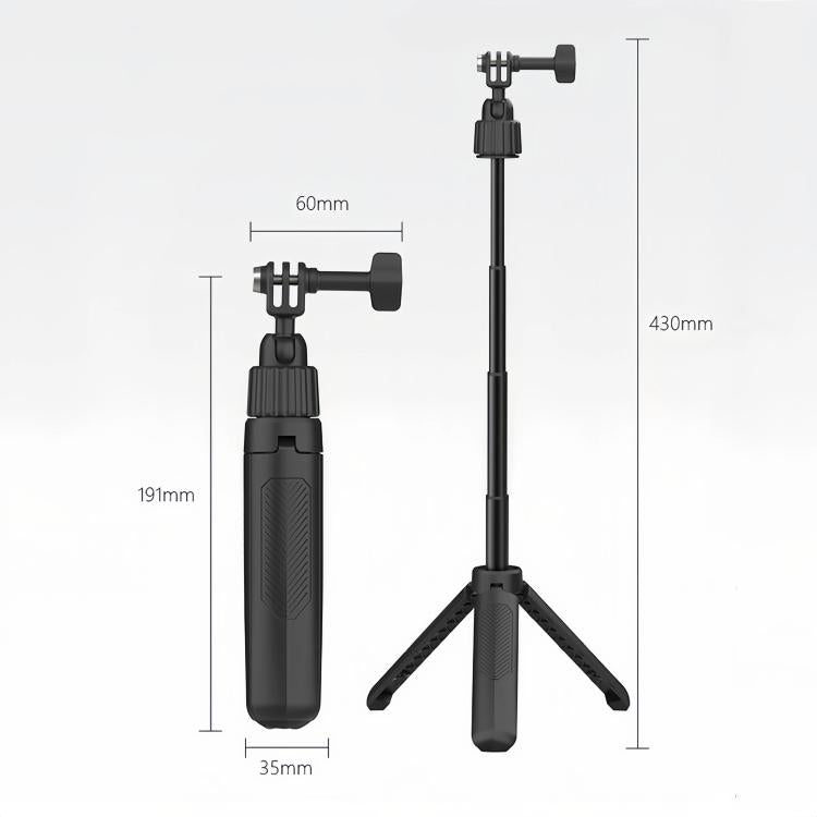 Mini selfie stick regolabile 19-43 cm con testa girevole 360°