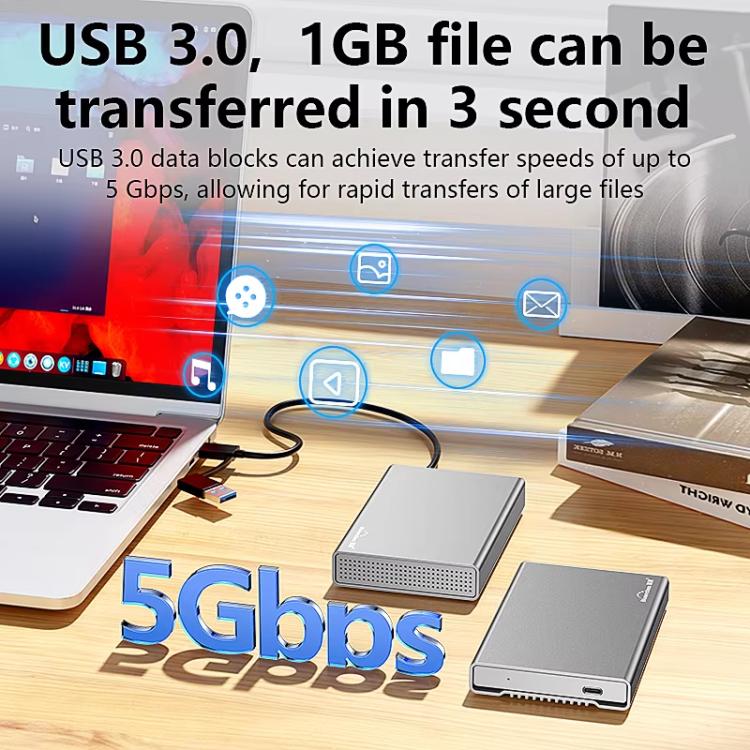 Blueendless U23QC custodia esterna USB 3.0 per HDD 2.5"