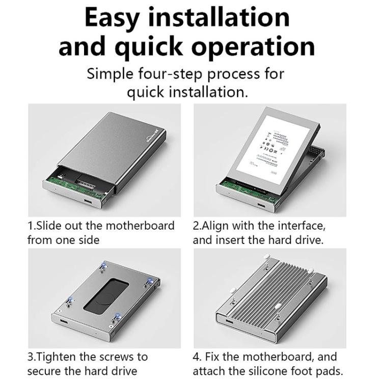 Blueendless U23QC custodia esterna USB 3.0 per HDD 2.5"