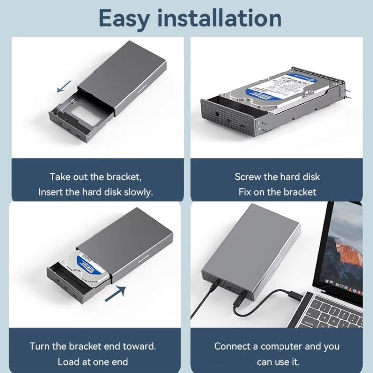 Blueendless U35K Custodia Hard Disk SATA 2,5/3,5" USB 3.0 Type-C