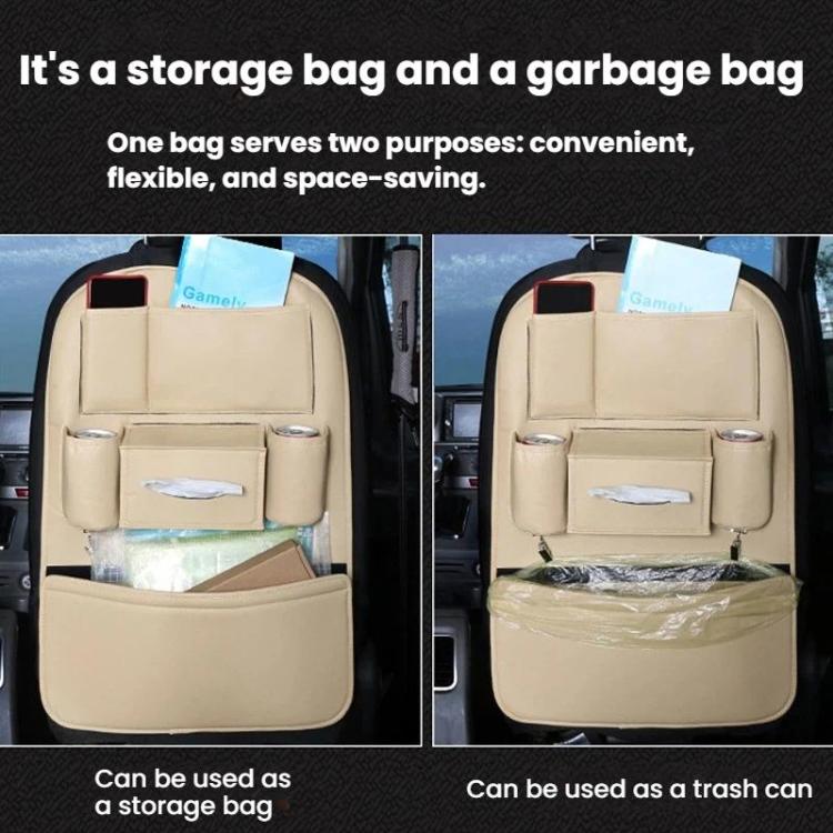 Organizer portaoggetti in pelle per sedile auto 43x59 cm