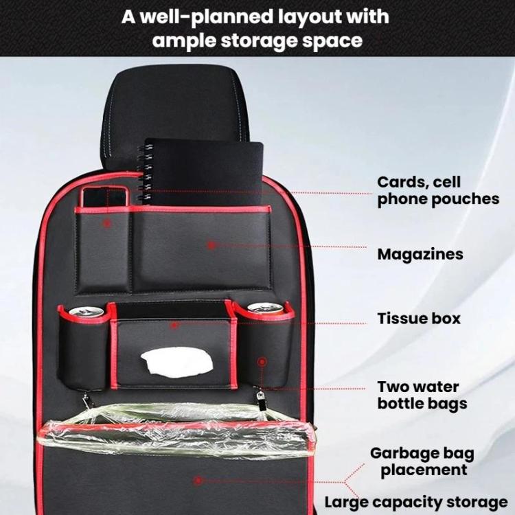 Organizer portaoggetti in pelle per sedile auto 43x59 cm