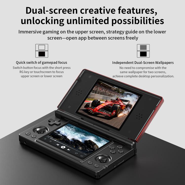 Console portatile ANBERNIC RG DS Flip doppio schermo 3+32G