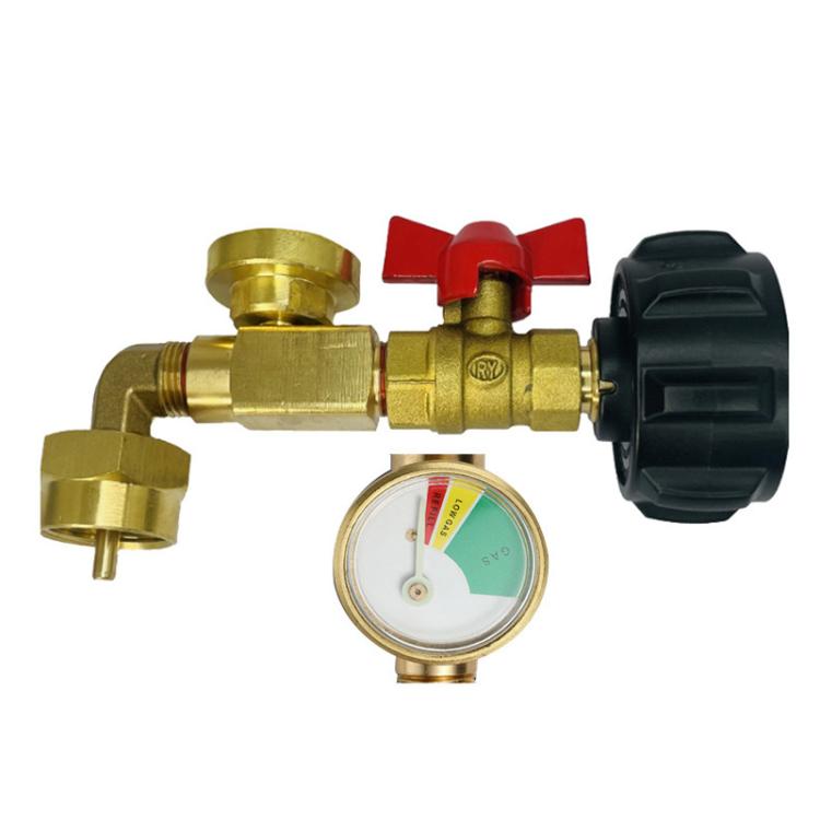 Adattatore ricarica bombole propano con indicatore luminoso