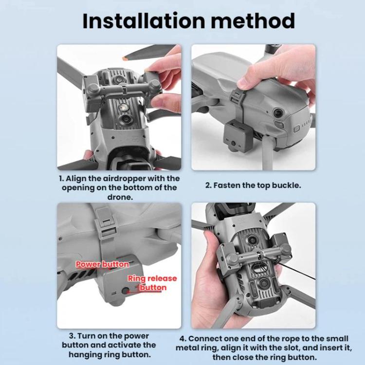 Dispositivo di rilascio oggetti per DJI Air 3 e 3S