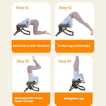 Panca pieghevole per inversione yoga con base larga