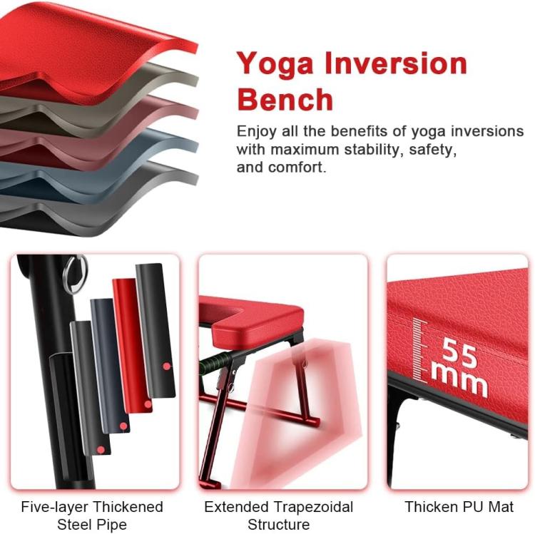Panca pieghevole per inversione yoga con cuscino T